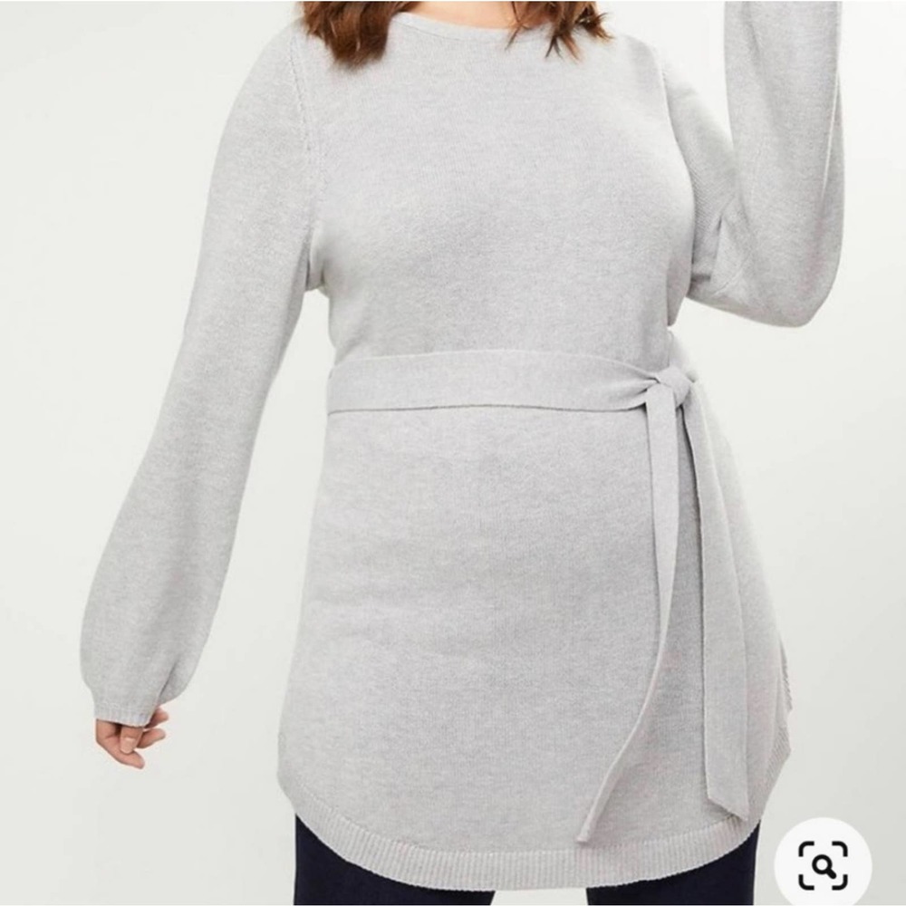 Lane Bryant Heather Grey Belted Sweater 22/24